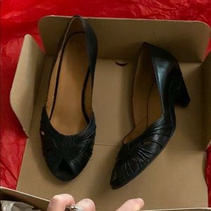 Black Frye kitten heels